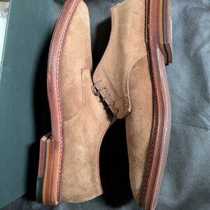 Alden Plain Toe Blucher in Snuff Suede, 8D